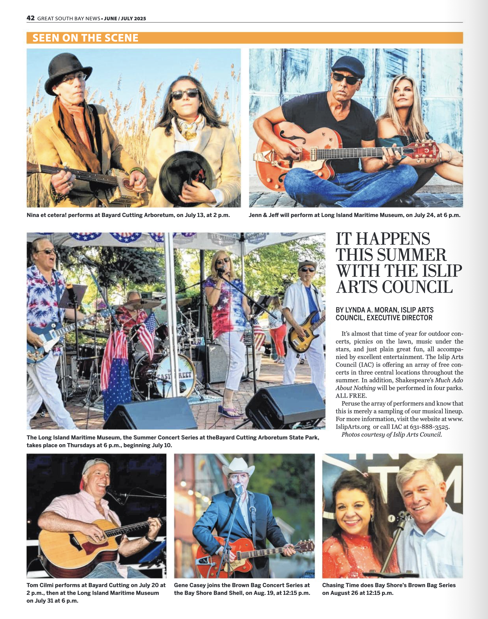 JULY 2025 / Summer Concert Series Featured in Great South Bay News