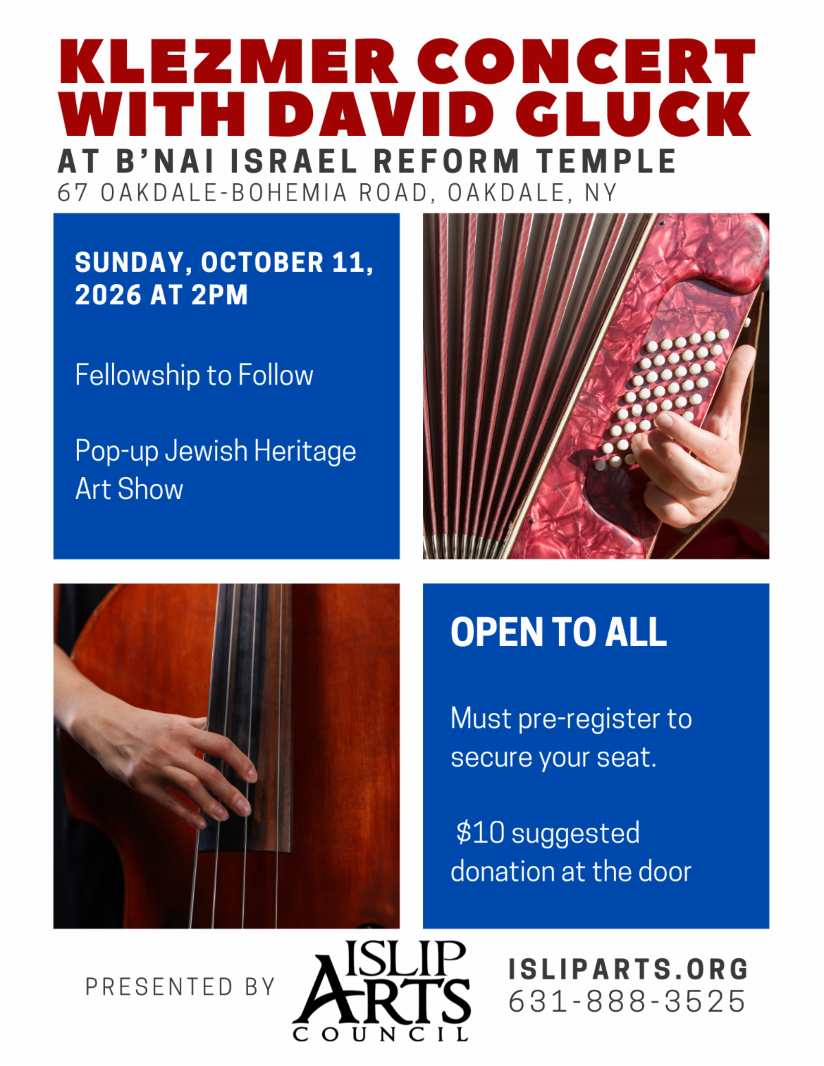 OCT 2026 / OPEN CALL FOR POP UP SHOW: Jewish Heritage Celebration