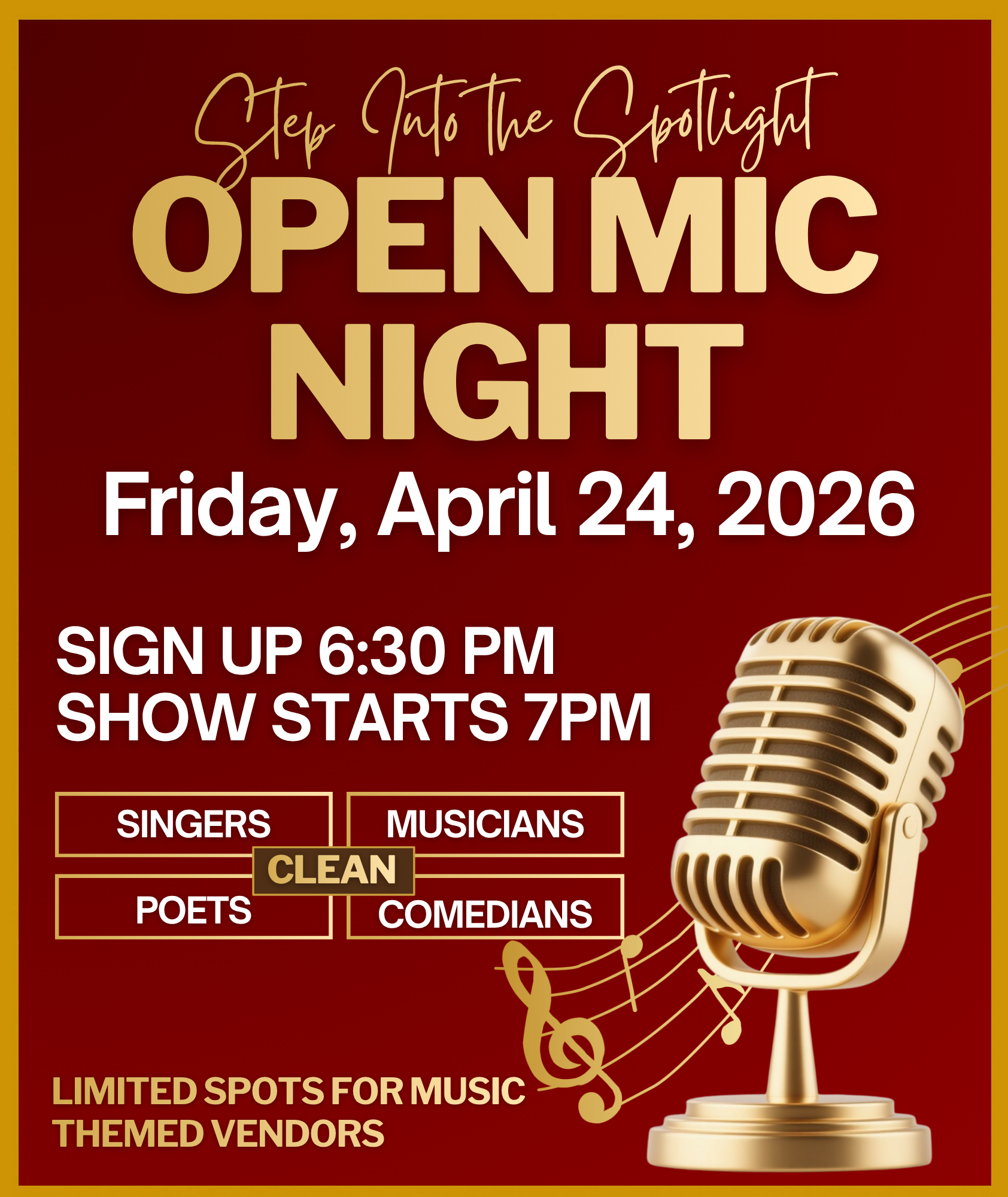 JOIN US FOR A FUN EVENING APRIL 24 Image