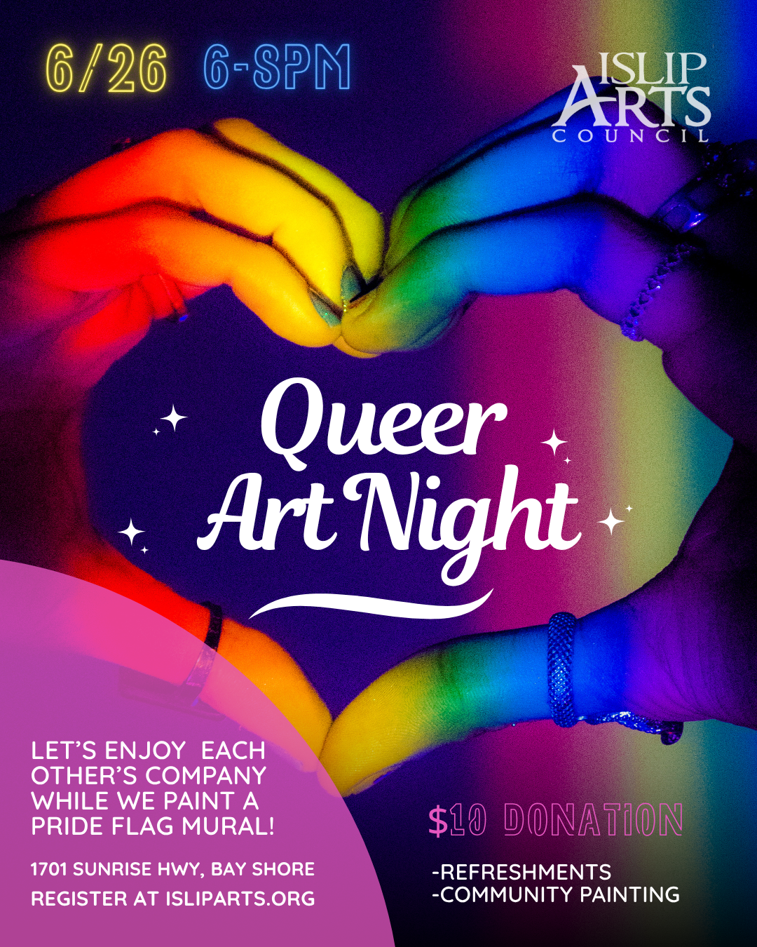 JUNE 2026 / Queer Night: Pride Flag Mural Painting and Crafts